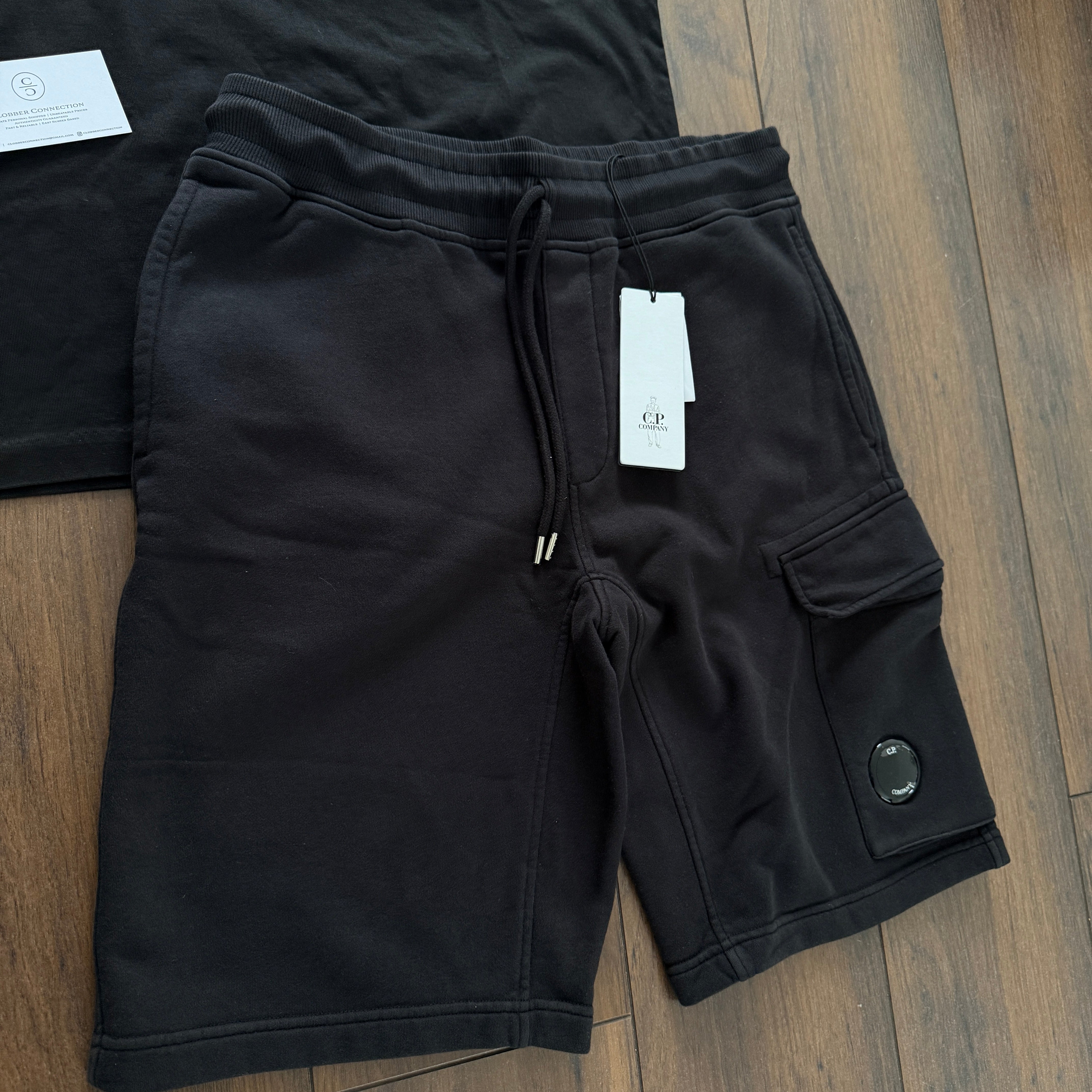 C.P. Company Black Short Set