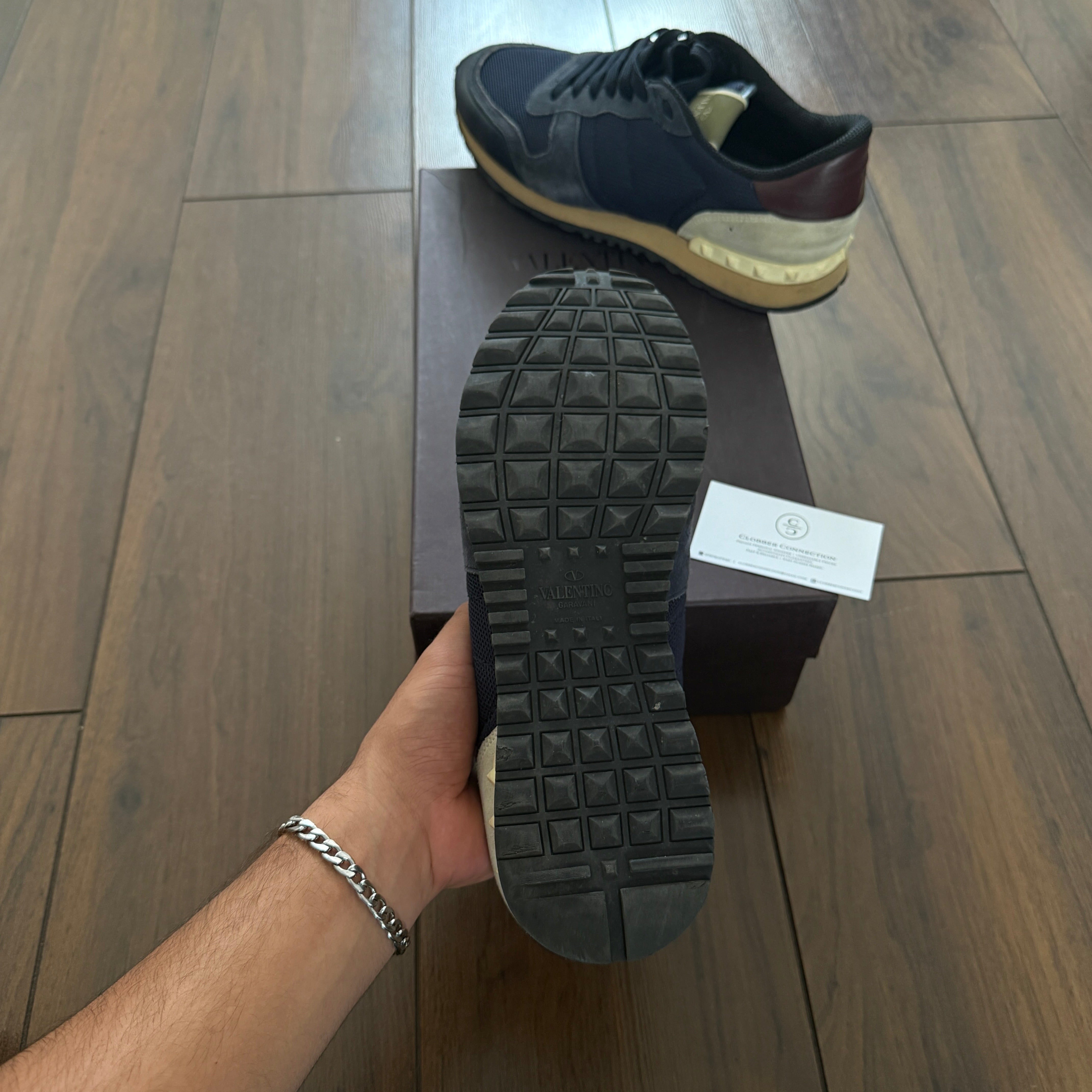 Pre-Loved - Valentino Trainers - Navy/Tan