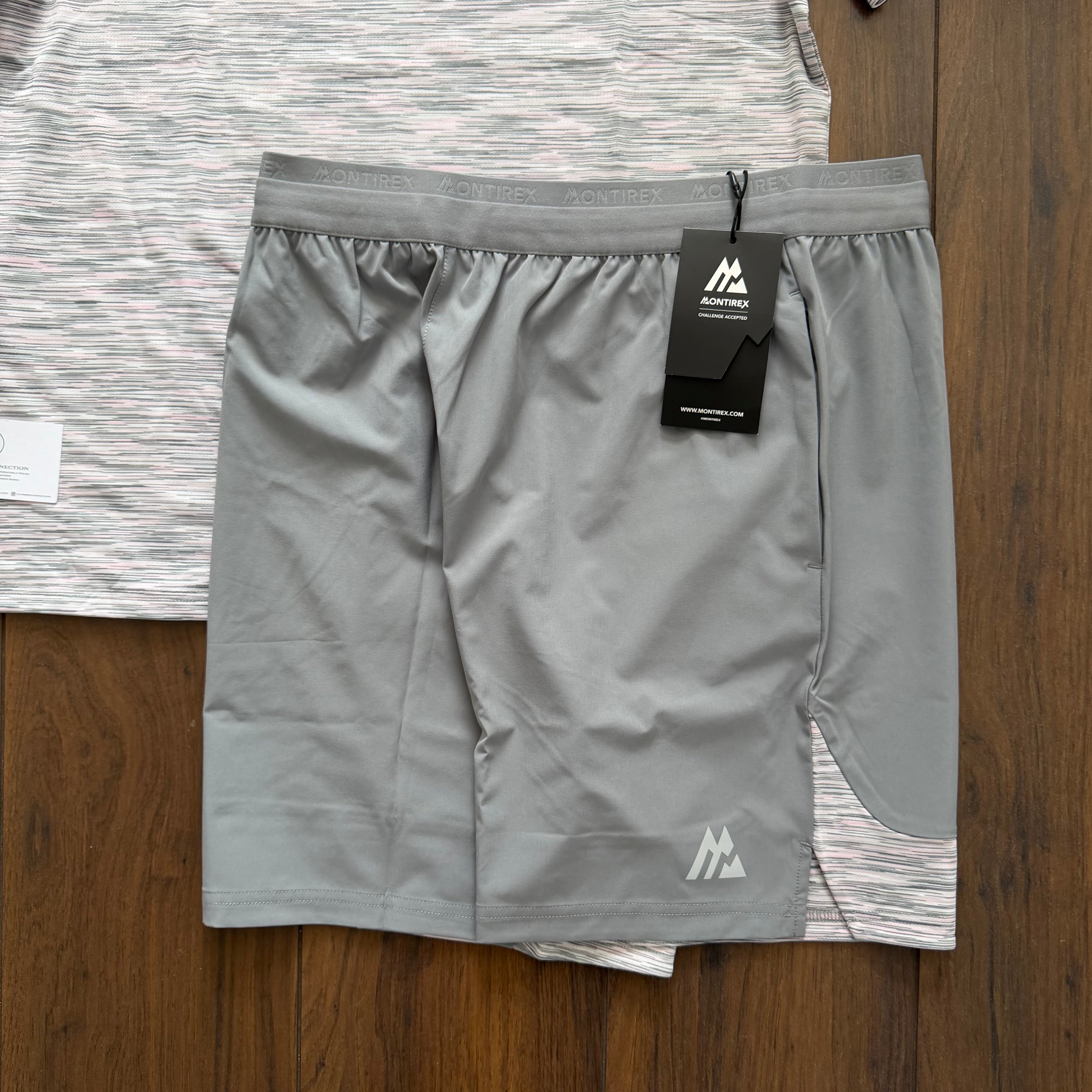 Montirex Short Set - PLATINUM GREY / LIGHT PINK / WHITE (Copy)
