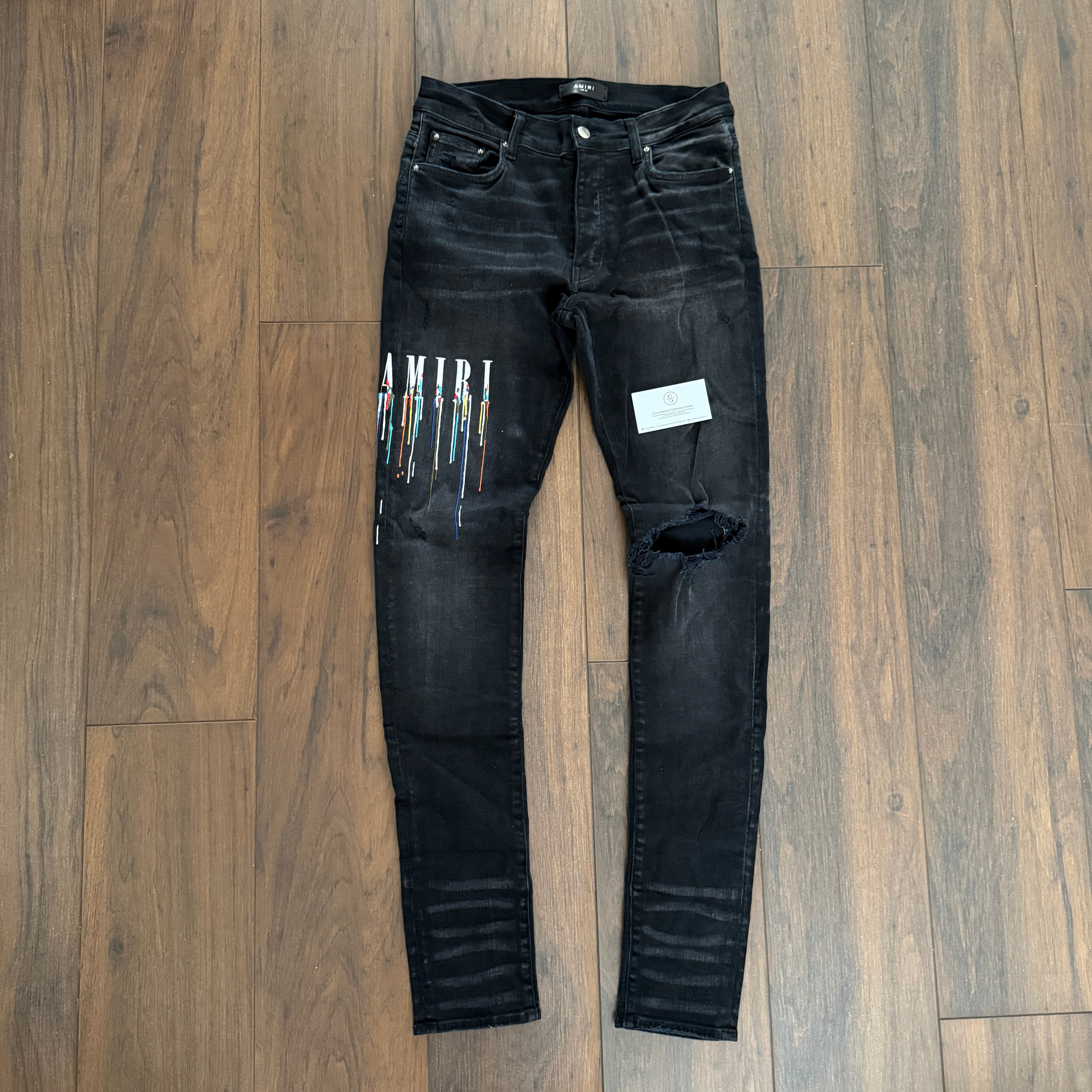 Pre-Loved - Amiri Paint Drip Jeans