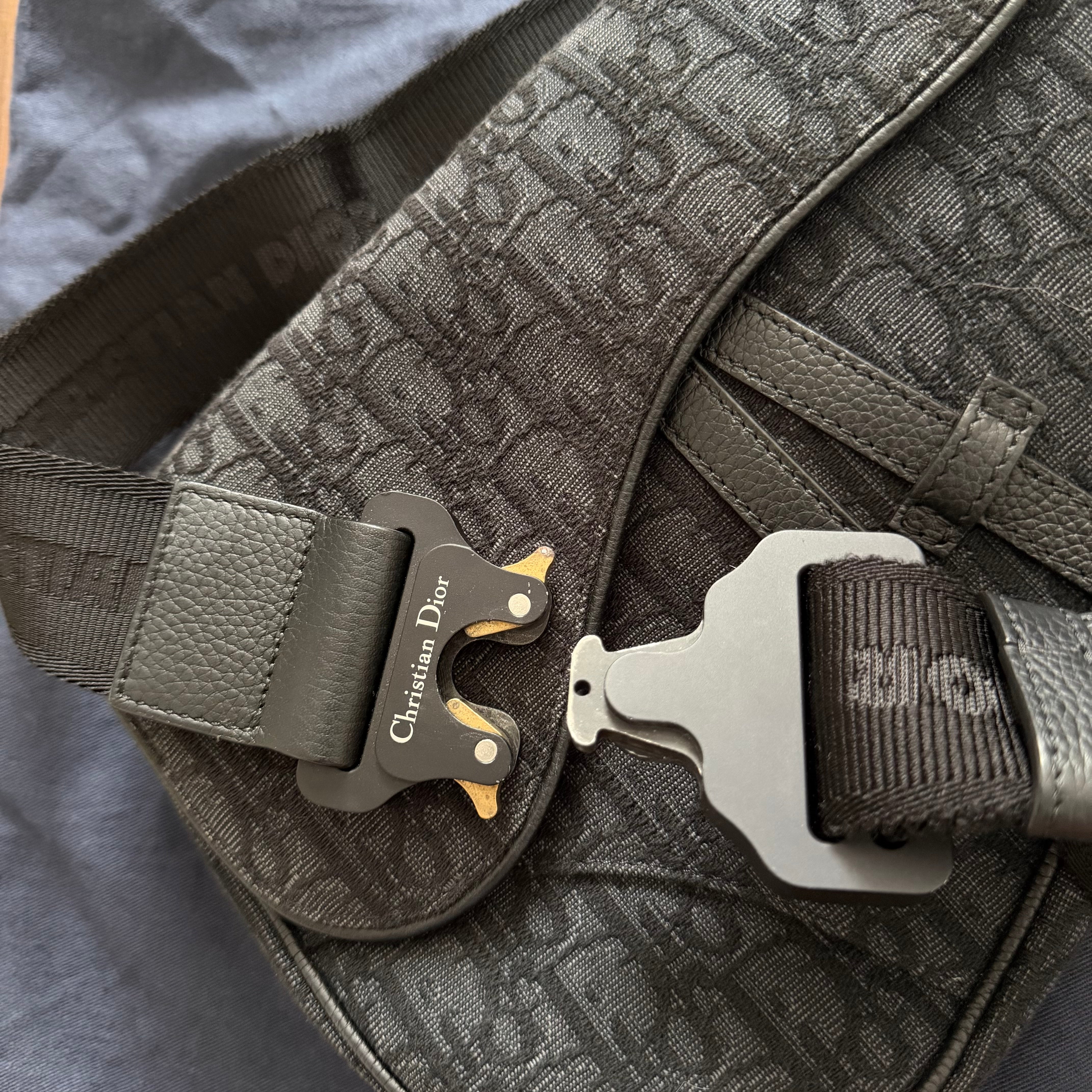 Pre-Loved - Dior Saddle Oblique Bag - Black