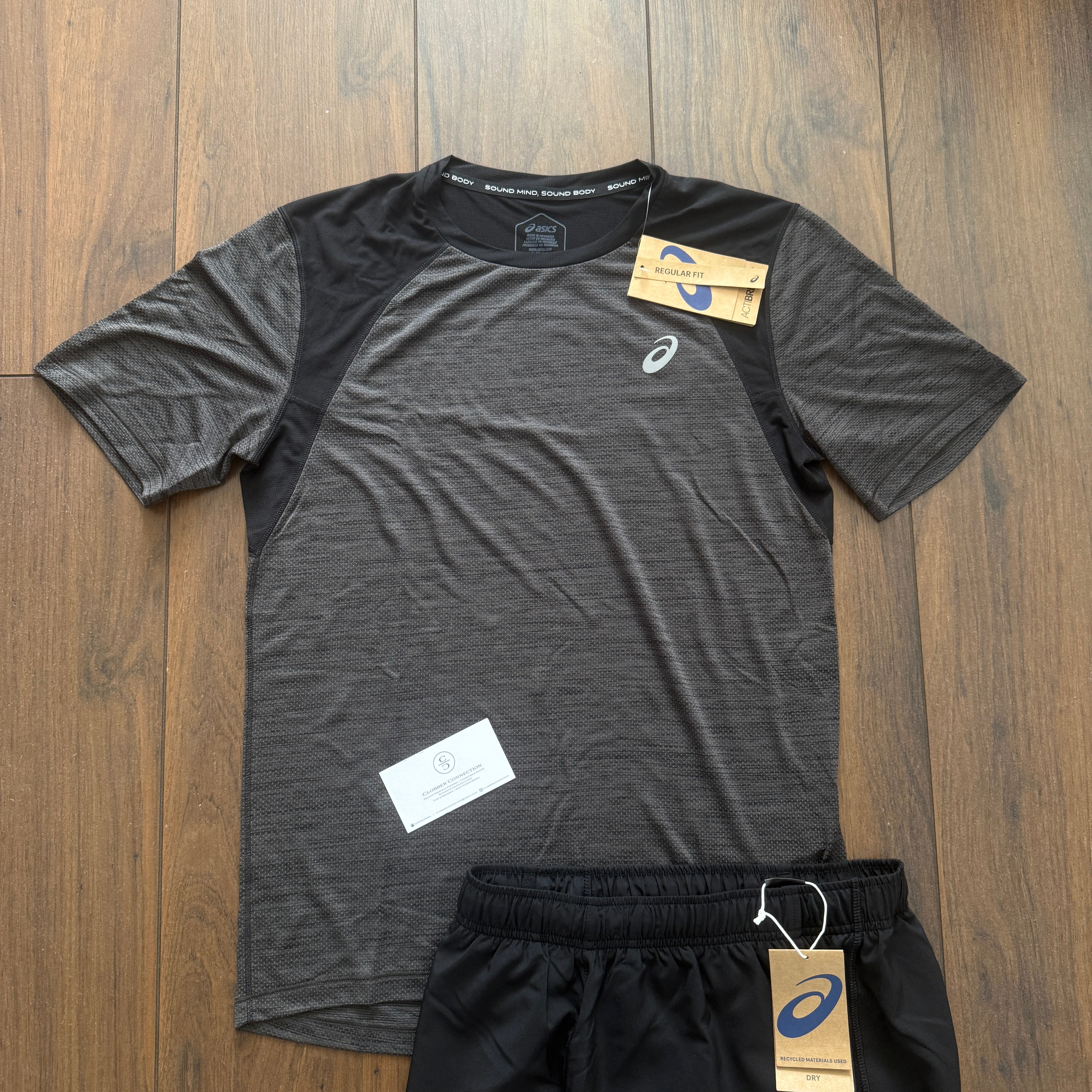 Asics Black Grey Set