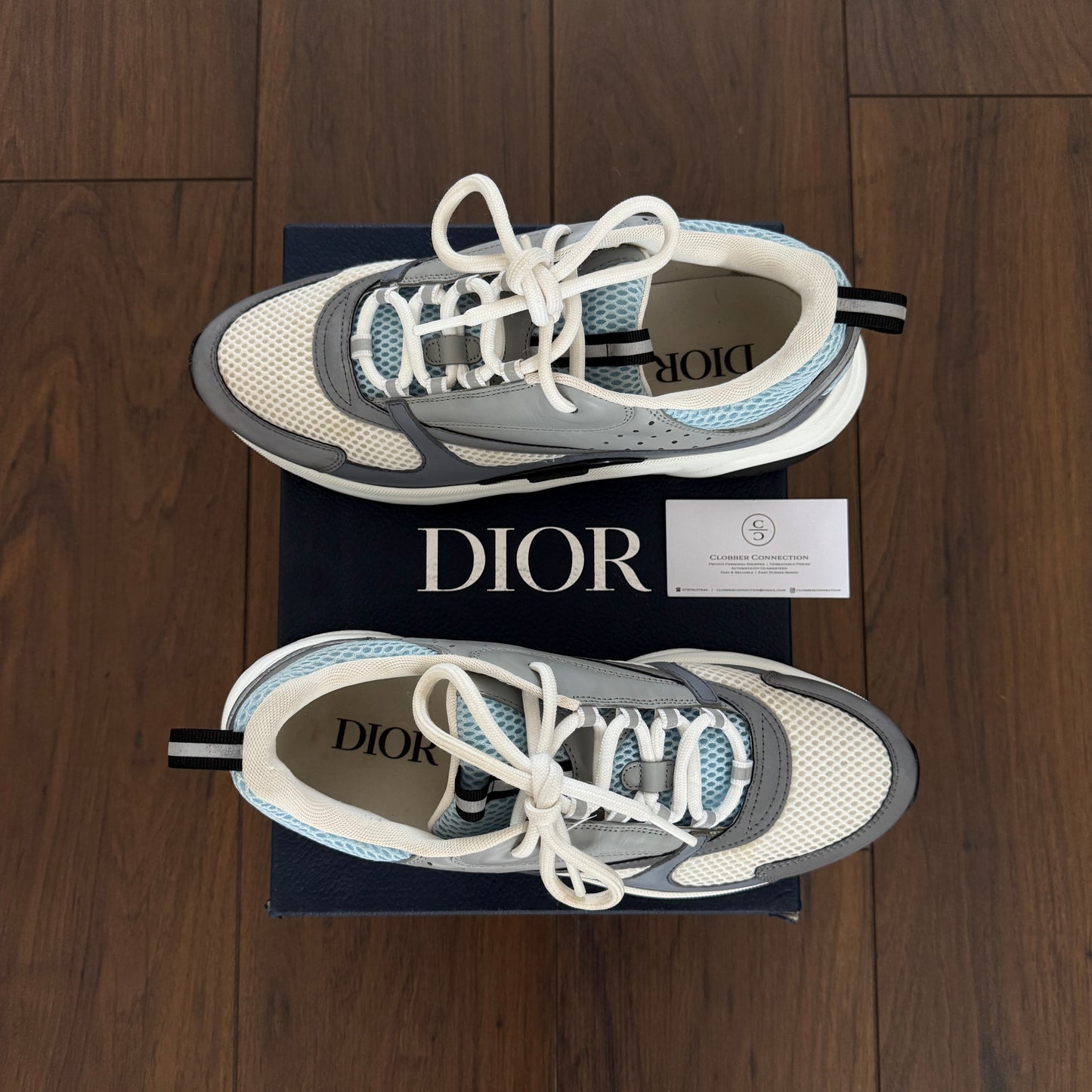 Dior B22 Baby Blue Calfskin Trainers