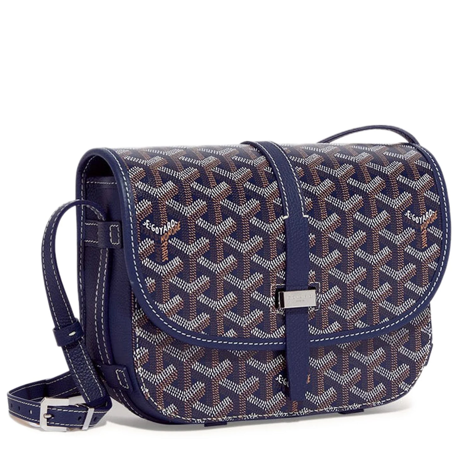 Goyard Goyardine Belvedere II PM Messenger Bag Navy