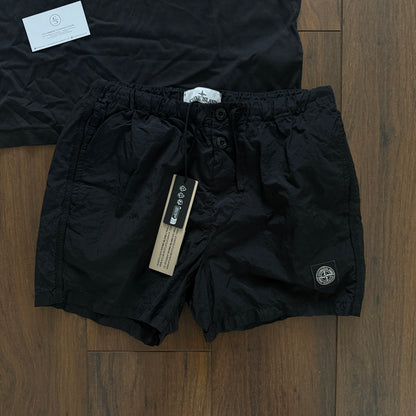 Stone Island T-Shirt/Shorts Set - Black