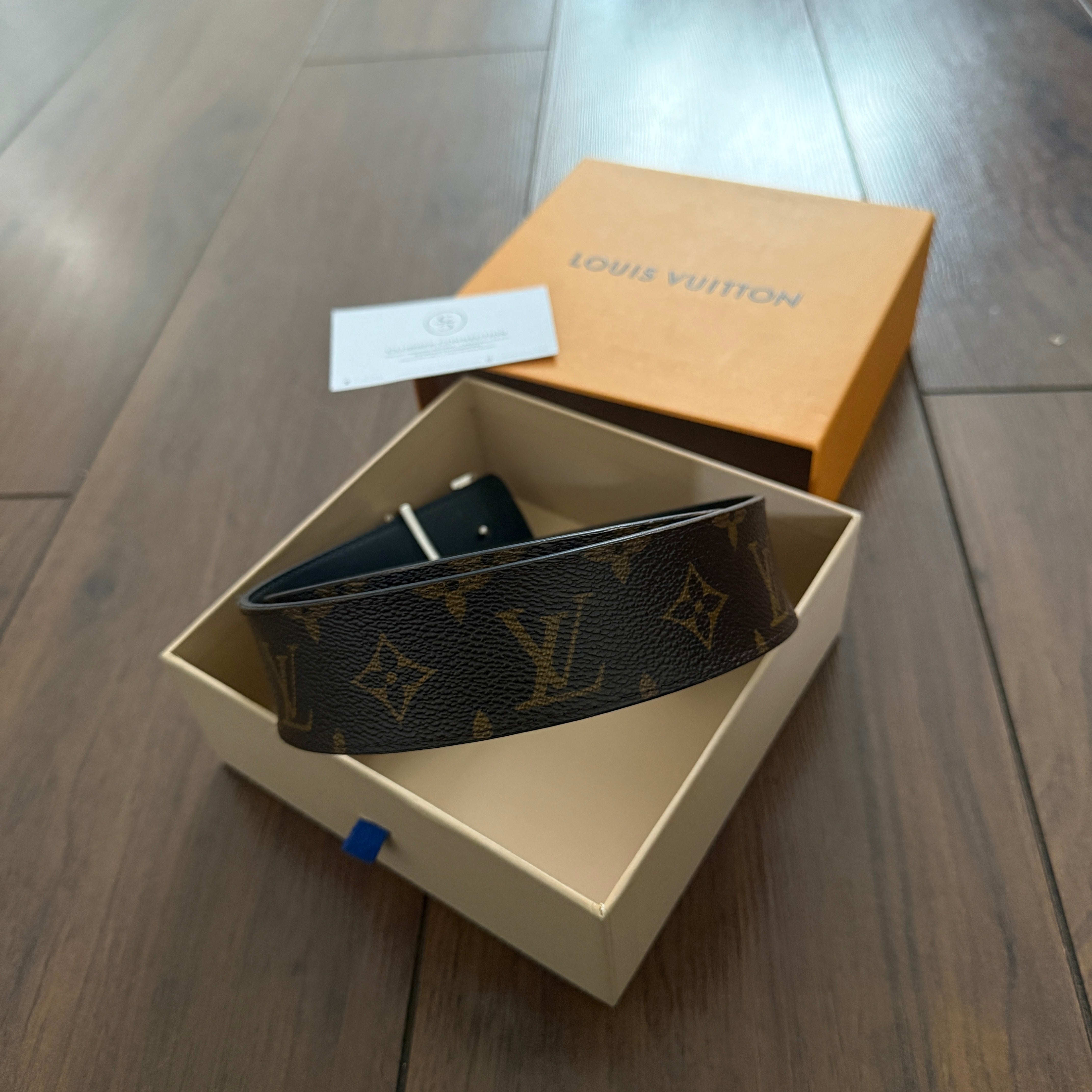 Pre-Loved - Louis Vuitton Print Belt - Brown