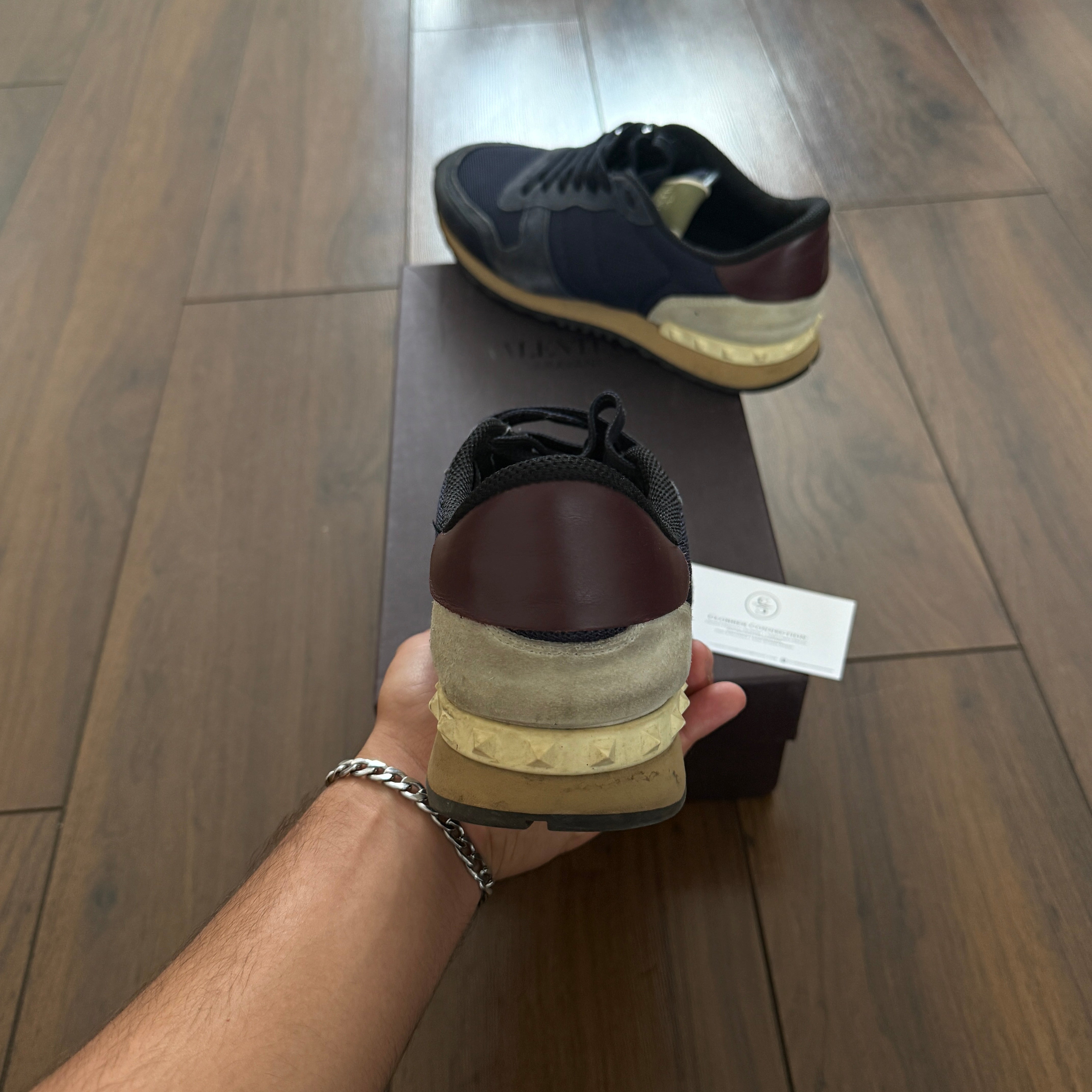Pre-Loved - Valentino Trainers - Navy/Tan