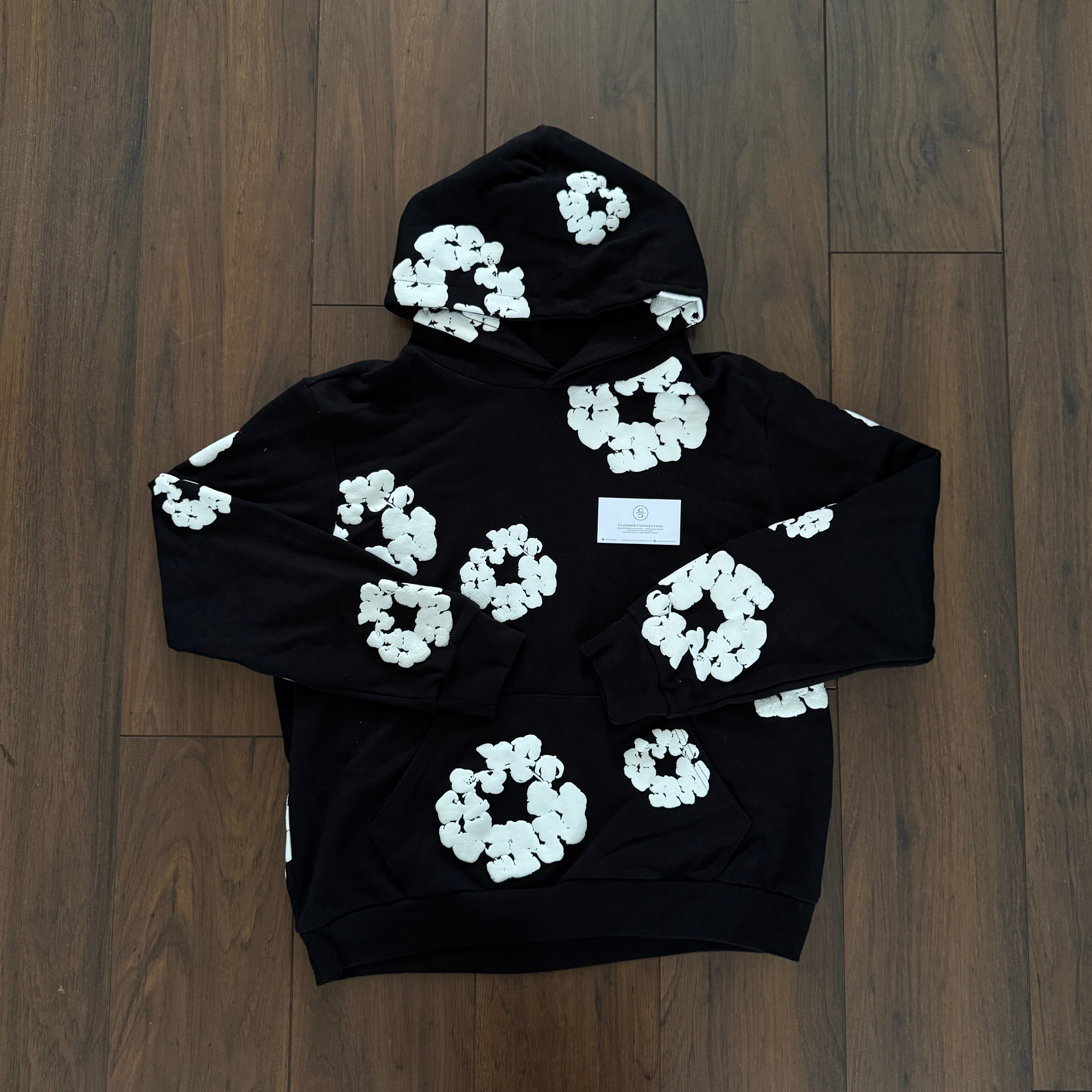 Pre-Loved - Denim Tears Cotton Wreath Hoodie -  Black