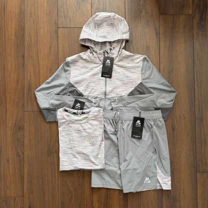 Montirex Windbreaker Trio Set - PLATINUM GREY / LIGHT PINK / WHITE