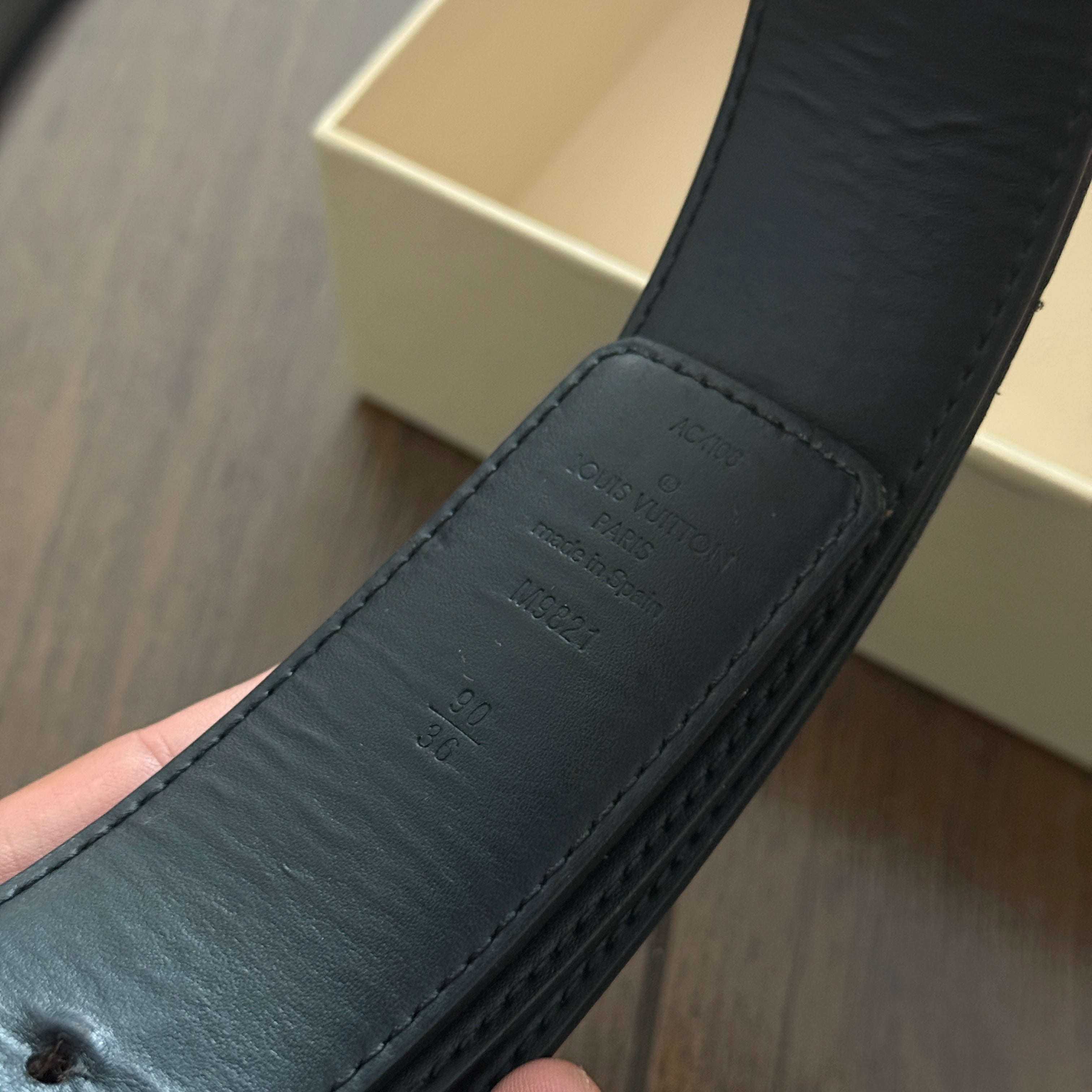 Pre-Loved - Louis Vuitton Print Belt - Brown