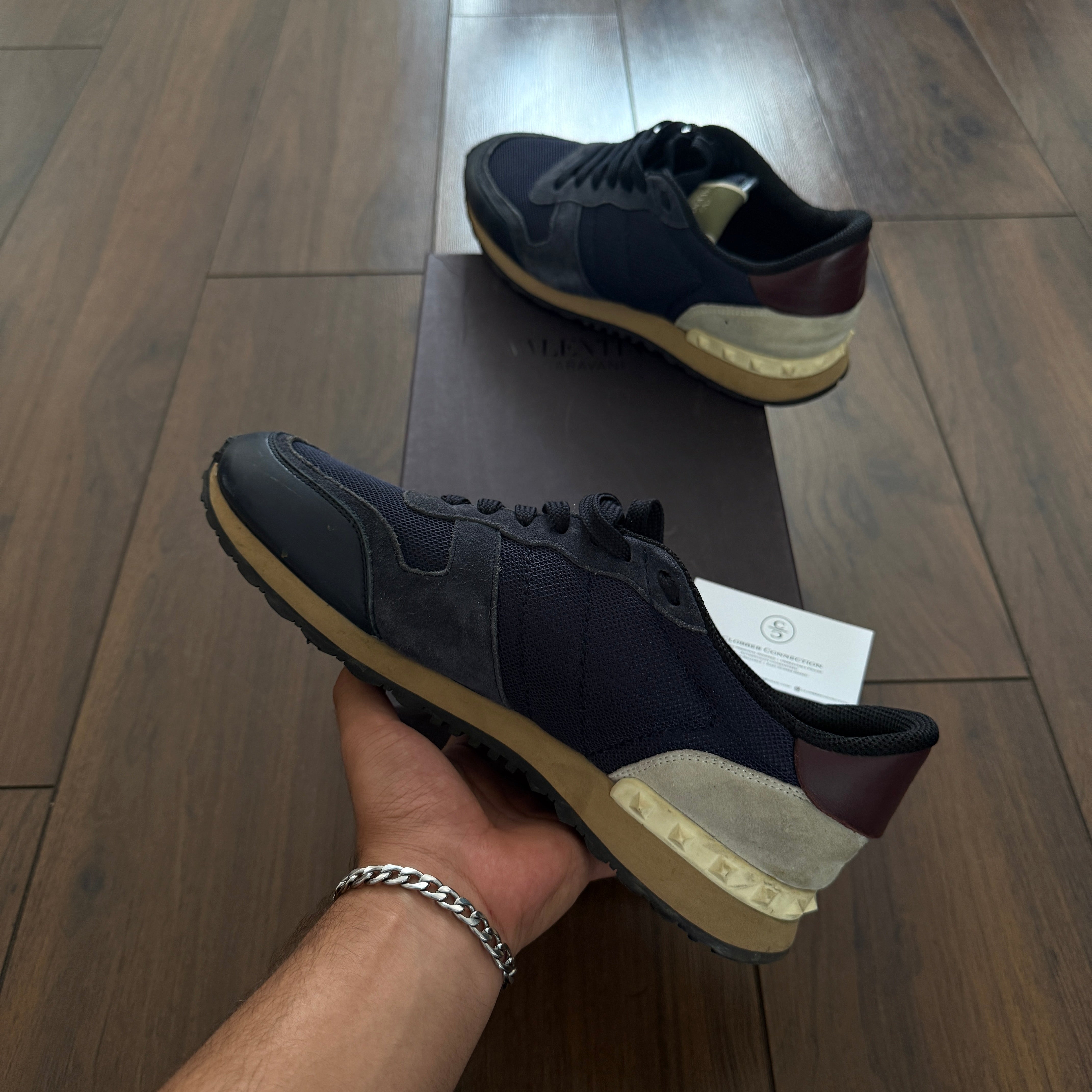 Pre-Loved - Valentino Trainers - Navy/Tan