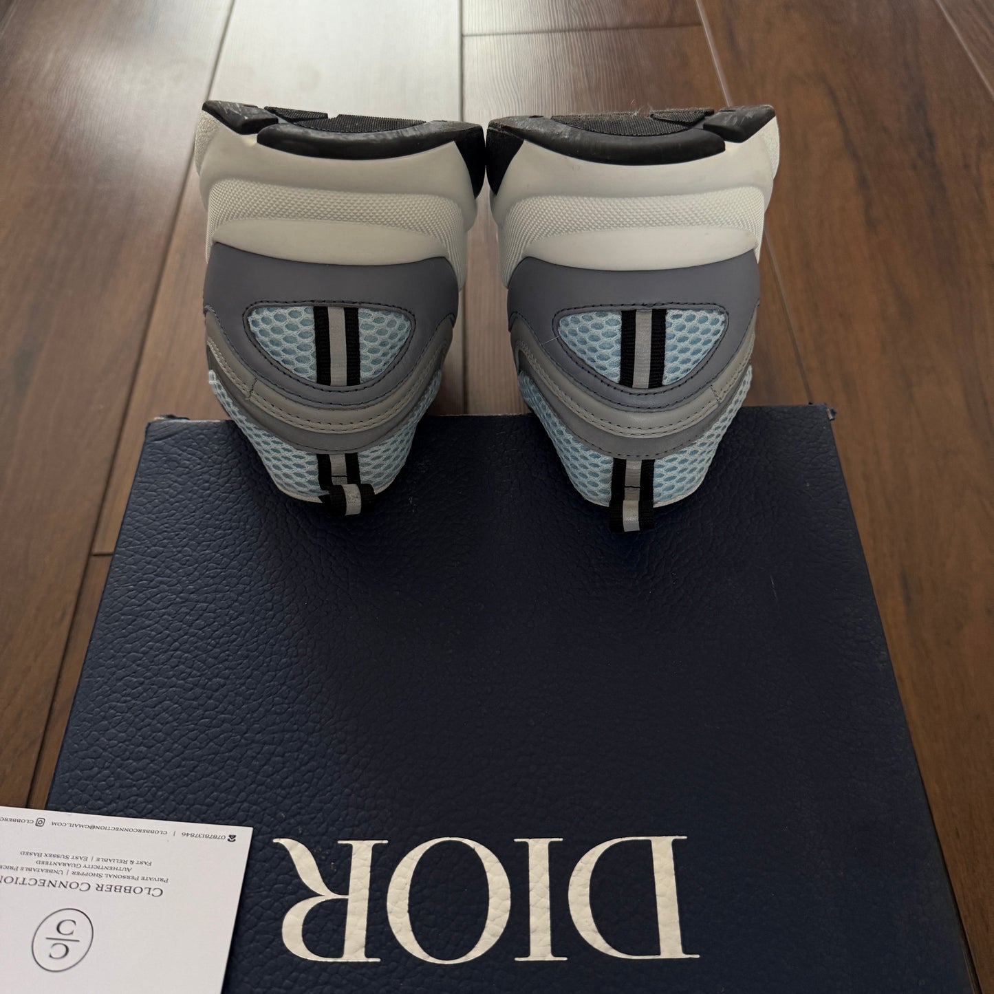 Dior B22 Baby Blue Calfskin Trainers