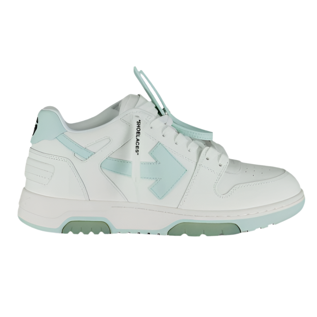 Off White ‘OOO’ Calf Leather Trainer White & Mint