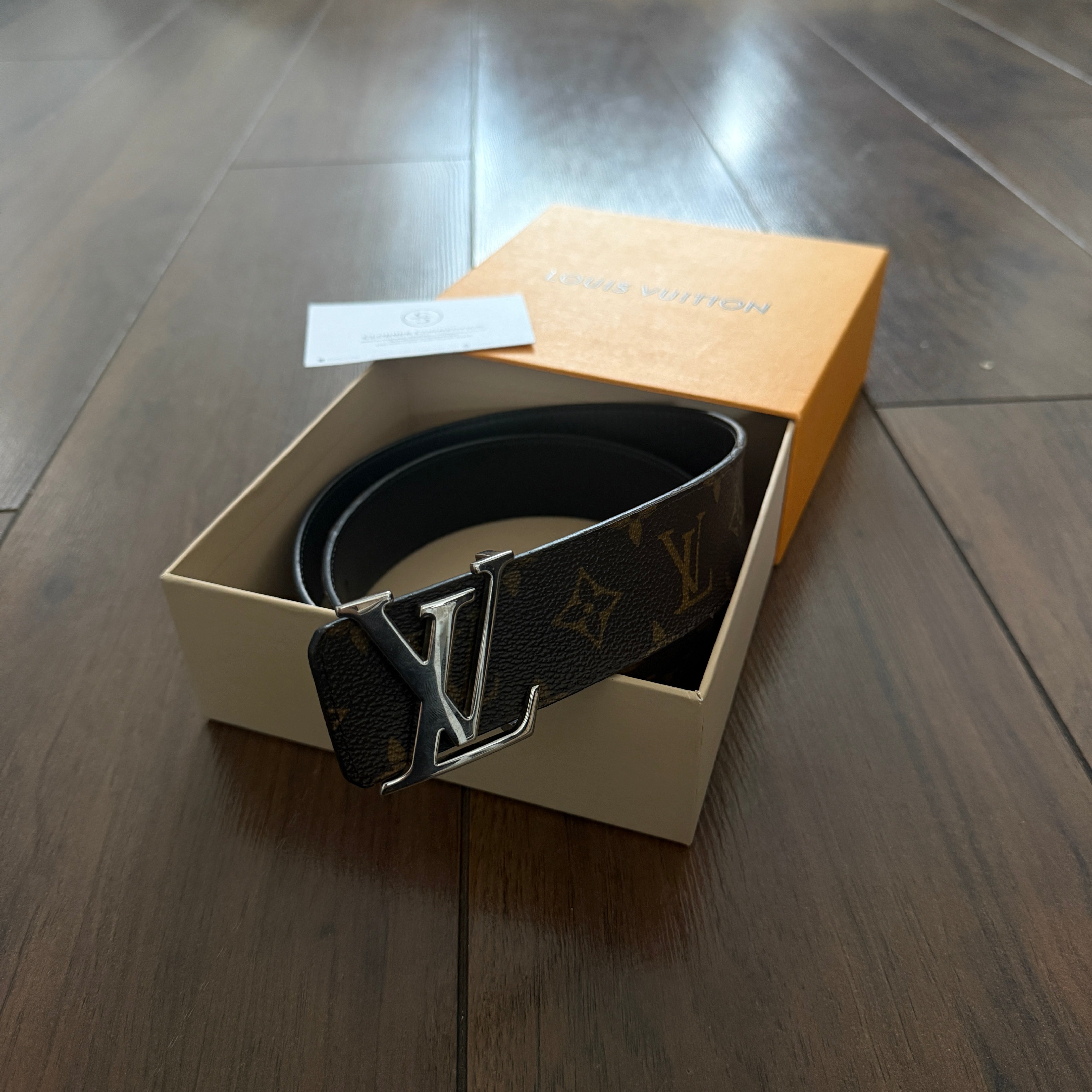 Pre-Loved - Louis Vuitton Print Belt - Brown