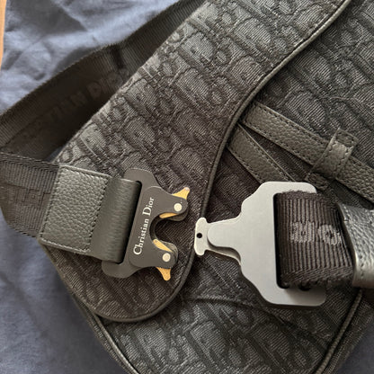 Pre-Loved - Dior Saddle Oblique Bag - Black