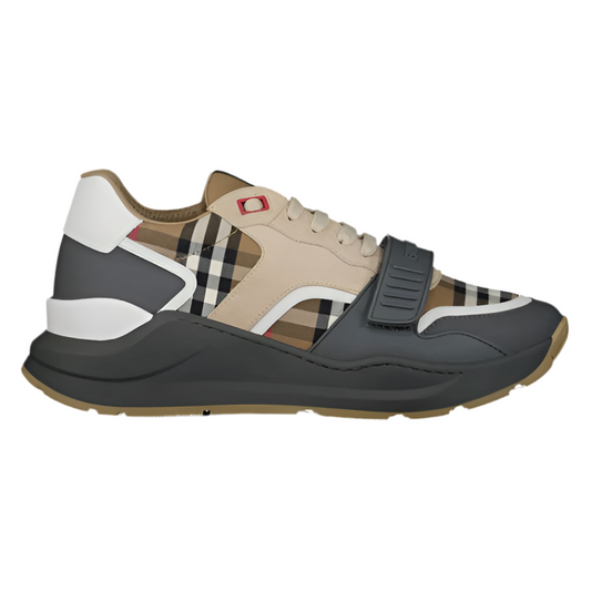 Burberry Ramsey Runner Trainers Taupe Brown
