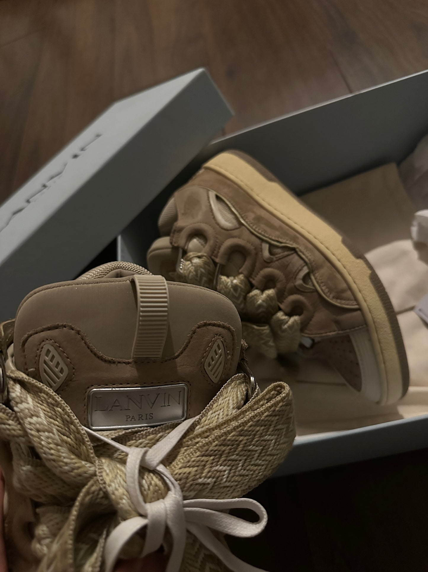 Lanvin Curb Light Sneakers - Ecru