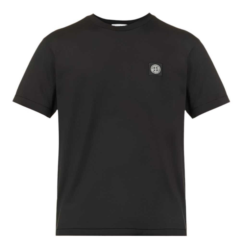 Stone Island Logo Patch T Shirt - Black