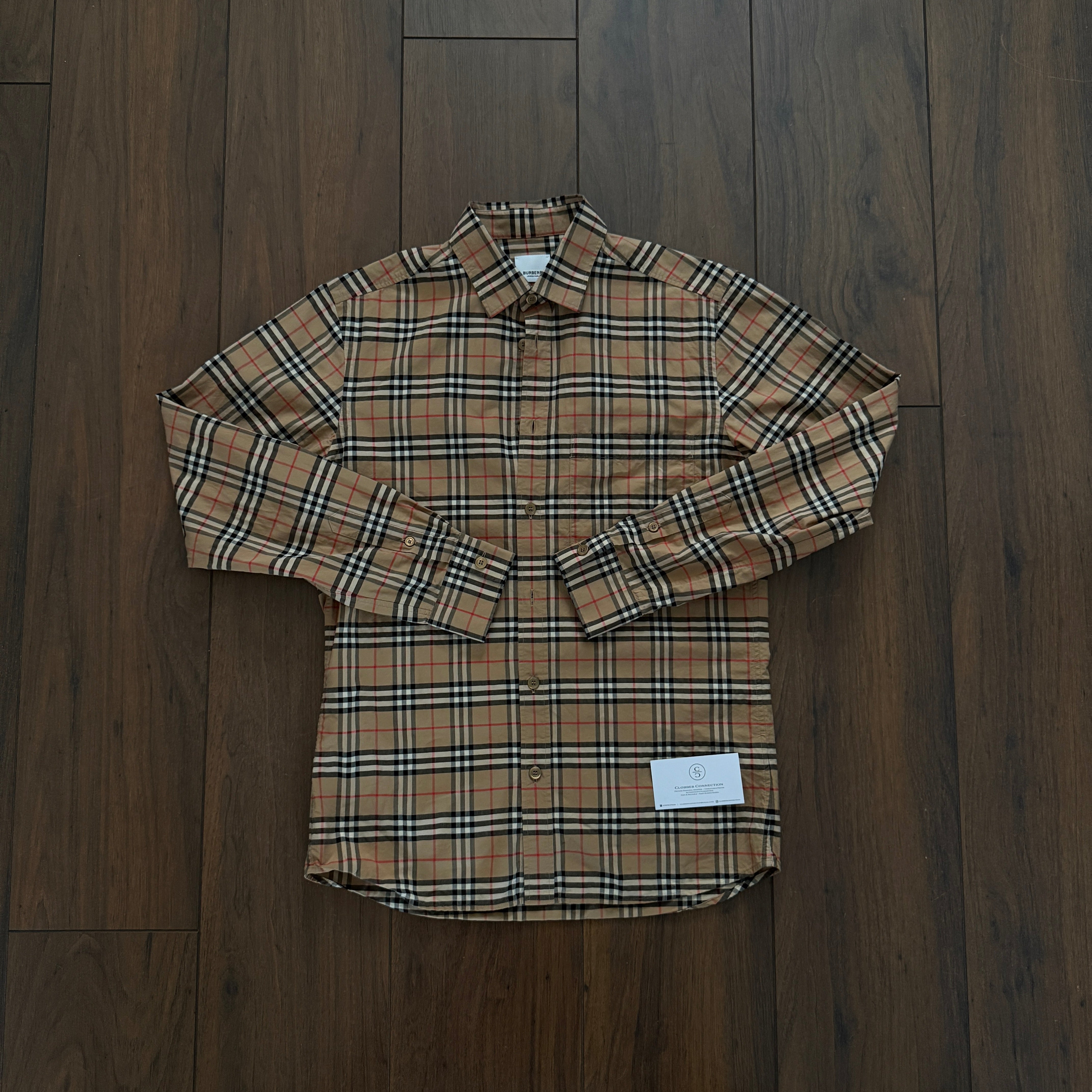 Pre-Loved - Burberry Check Button Up Shirt - Tan