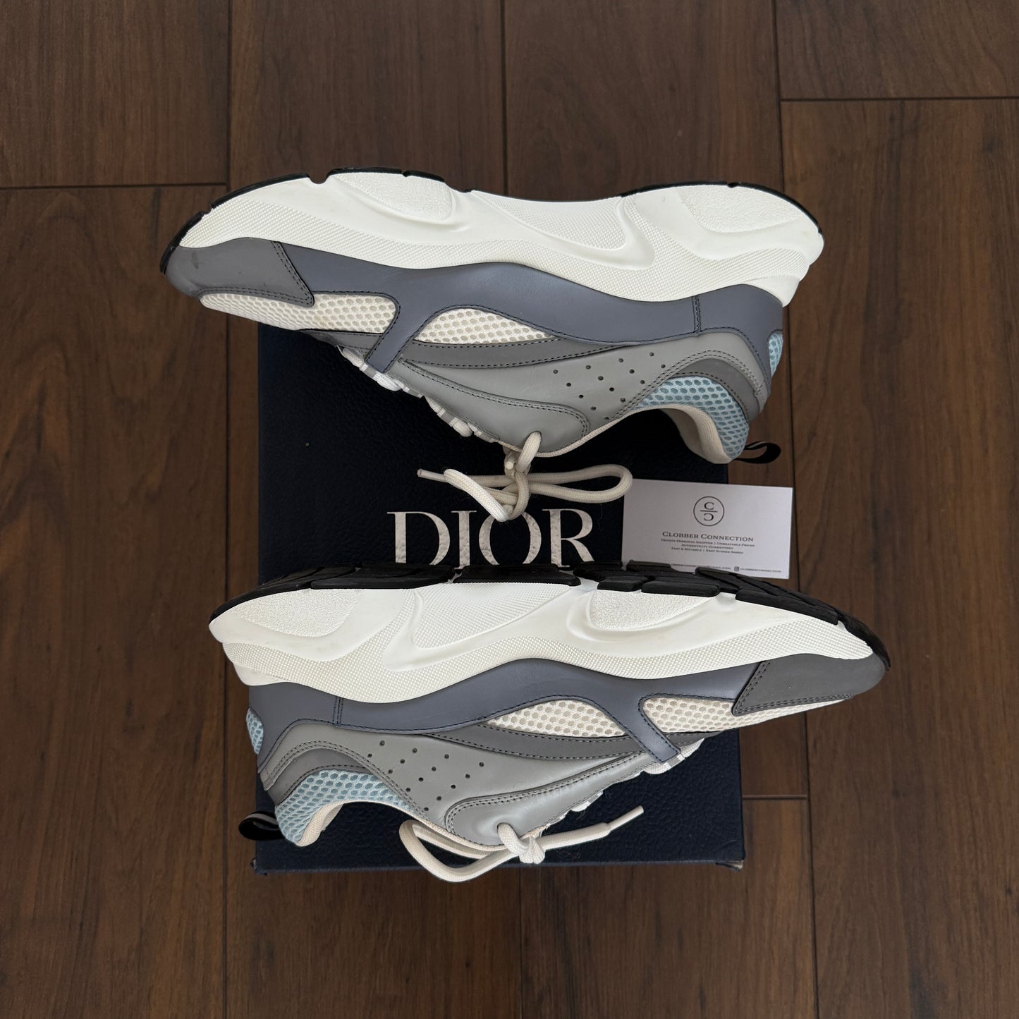 Dior B22 Baby Blue Calfskin Trainers