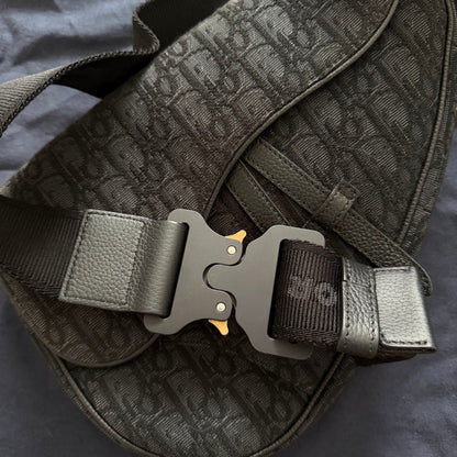 Pre-Loved - Dior Saddle Oblique Bag - Black