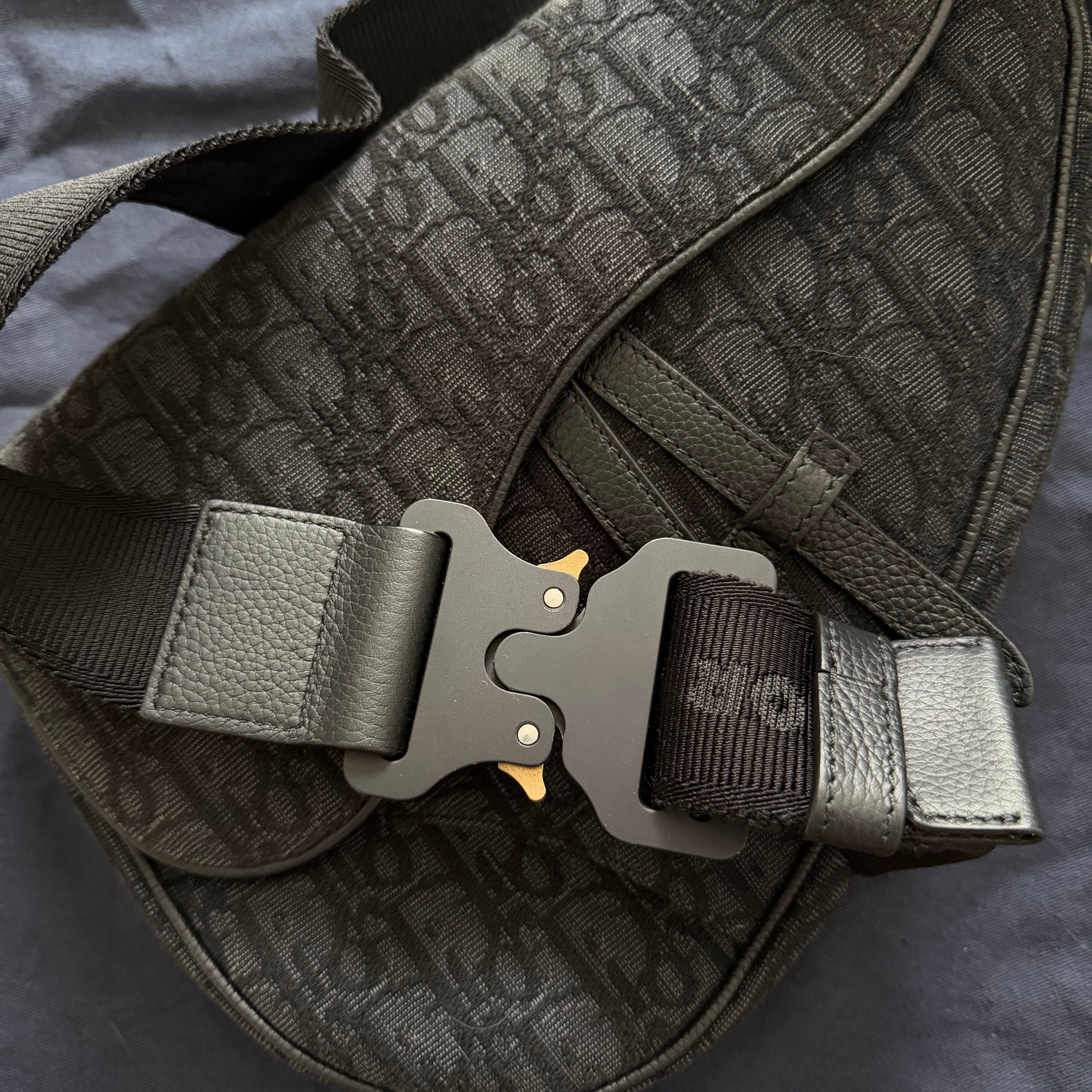 Pre-Loved - Dior Saddle Oblique Bag - Black