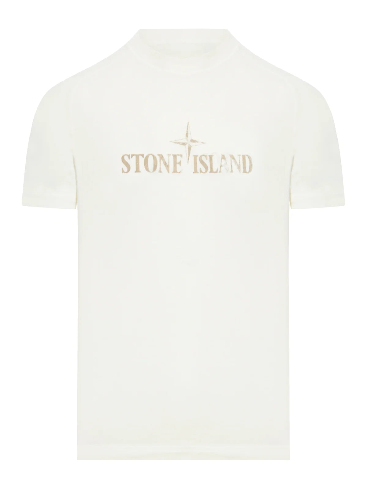Stone Island Ivory/Green Logo Short Set