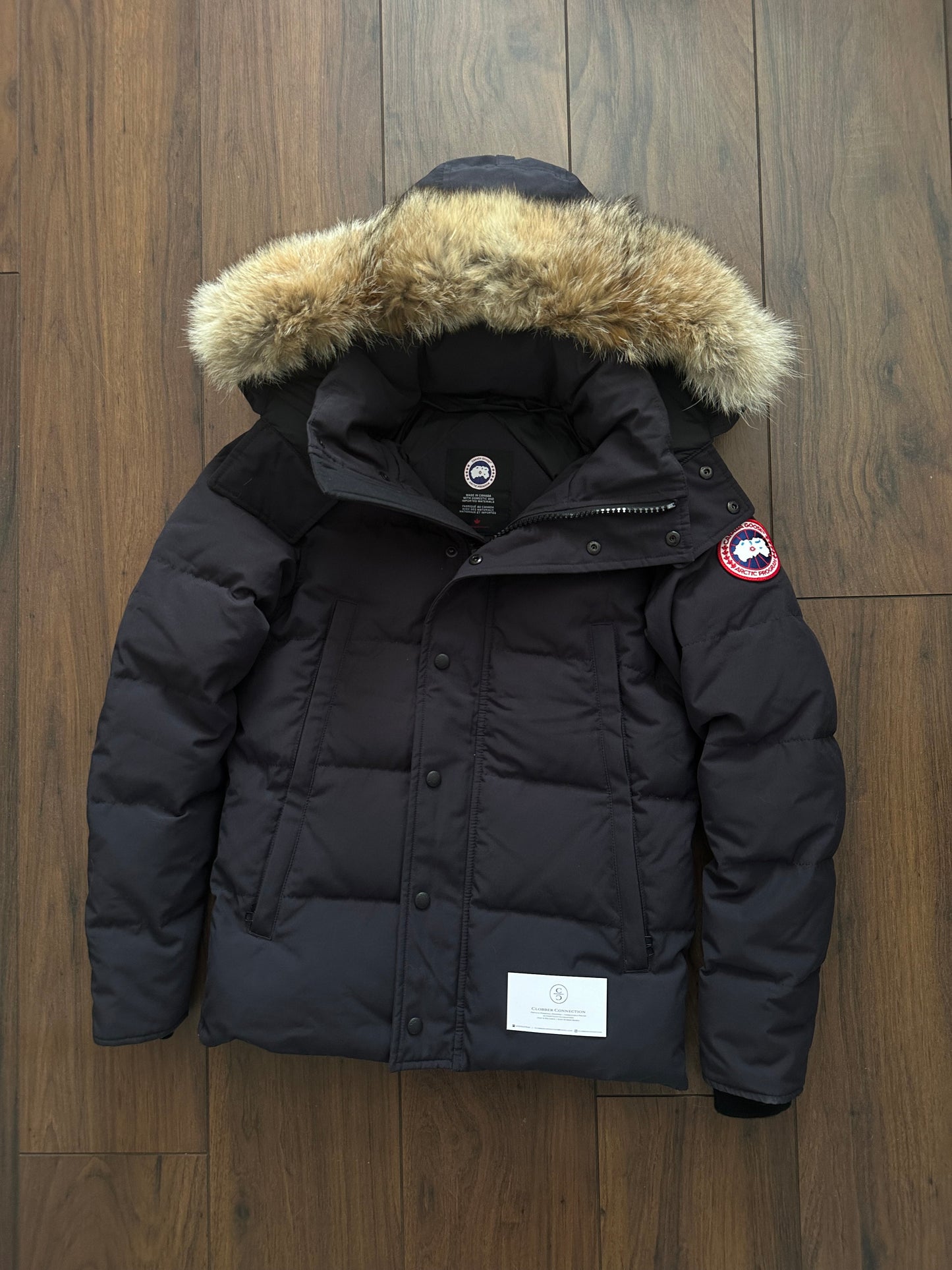 Canada Goose Wyndham Parka Coat -  Navy/Red Badge