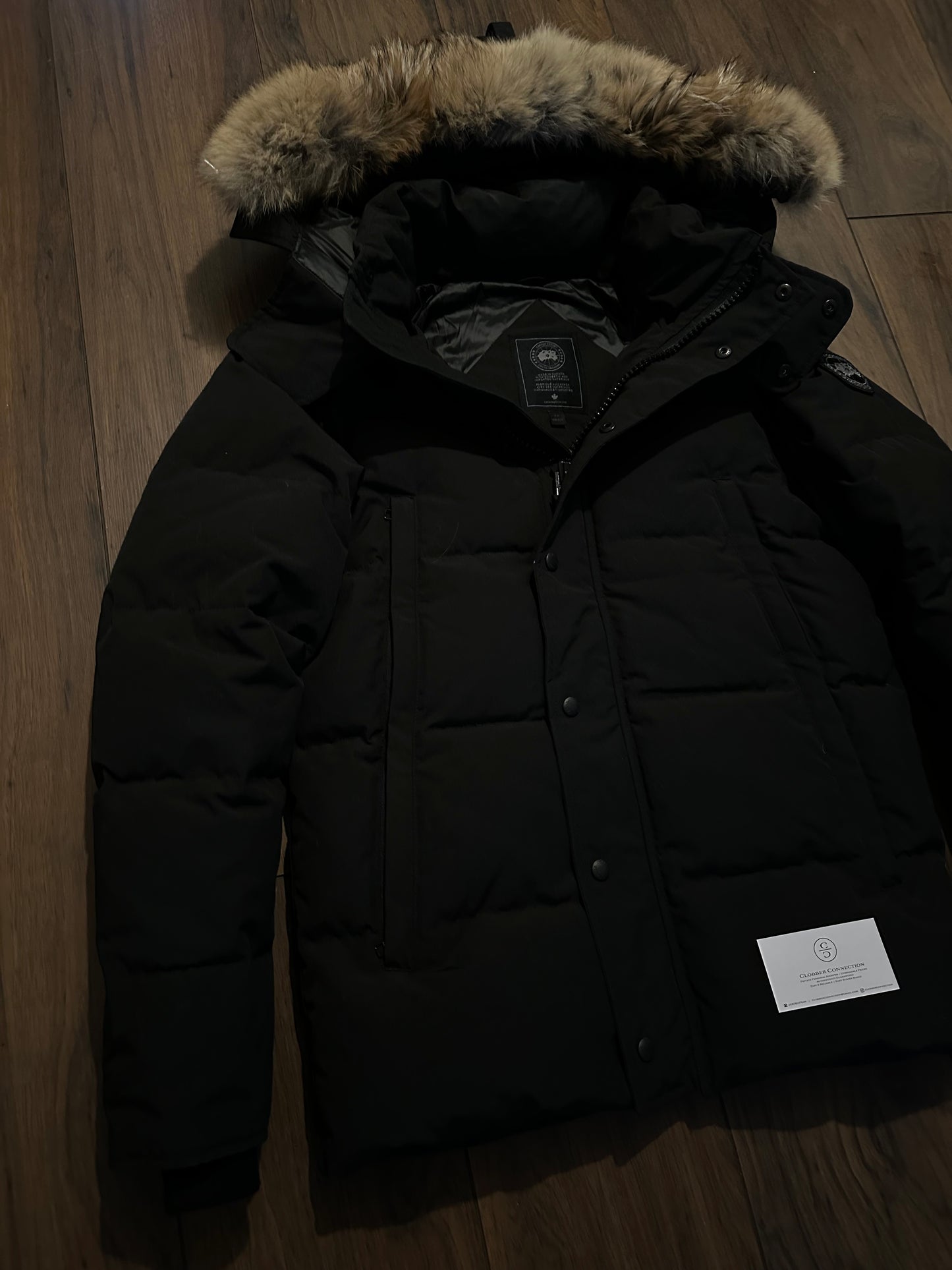 Canada Goose Wyndham Parka Coat -  Black/Black Badge