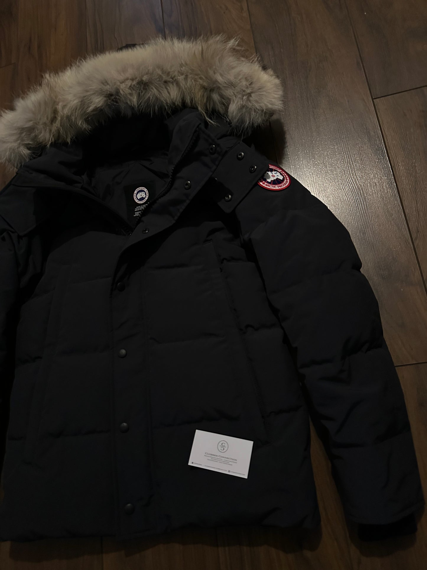 Canada Goose Wyndham Parka Coat -  Navy/Red Badge