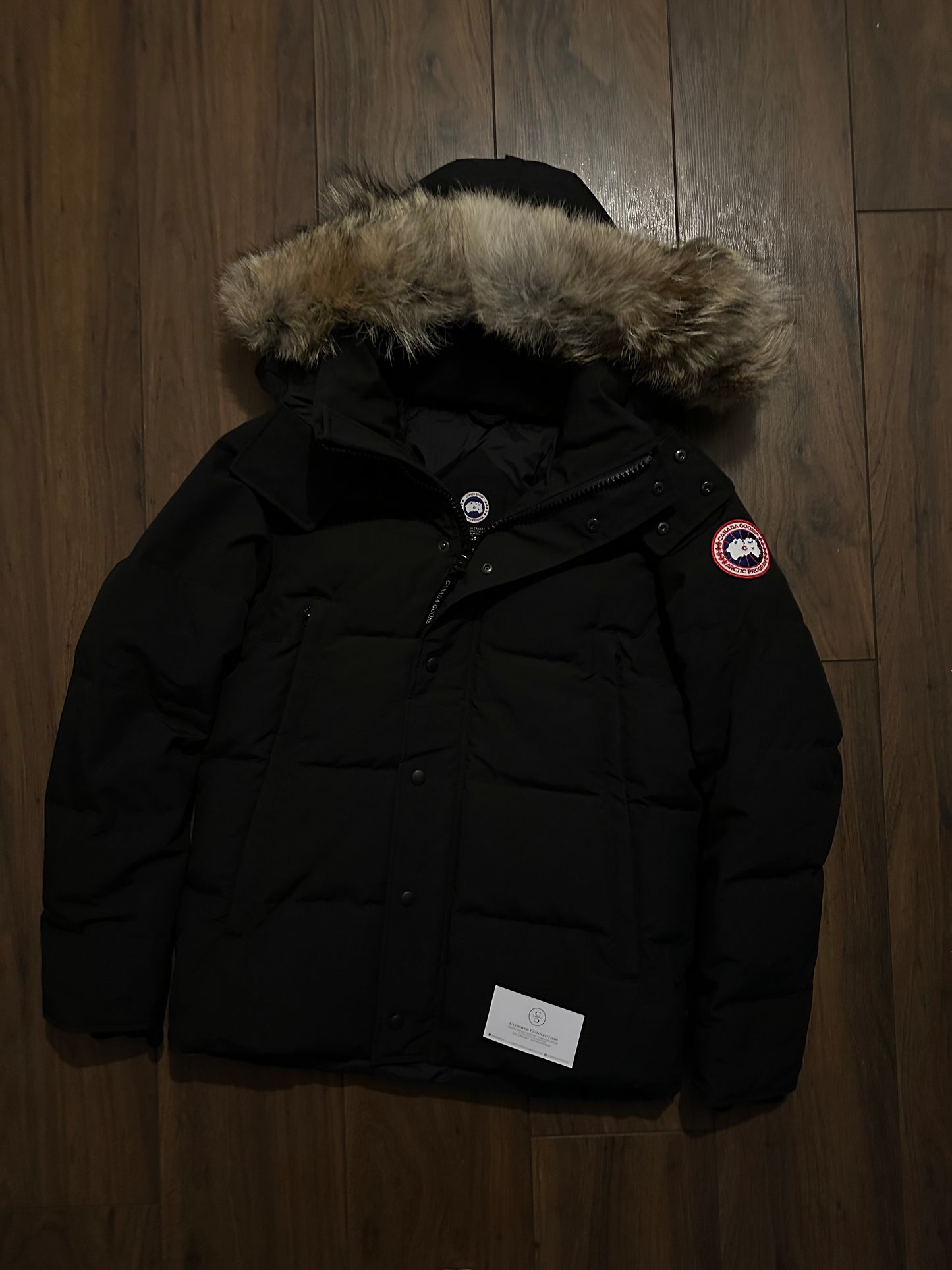 Canada Goose Wyndham Parka Coat -  Black/Red Badge