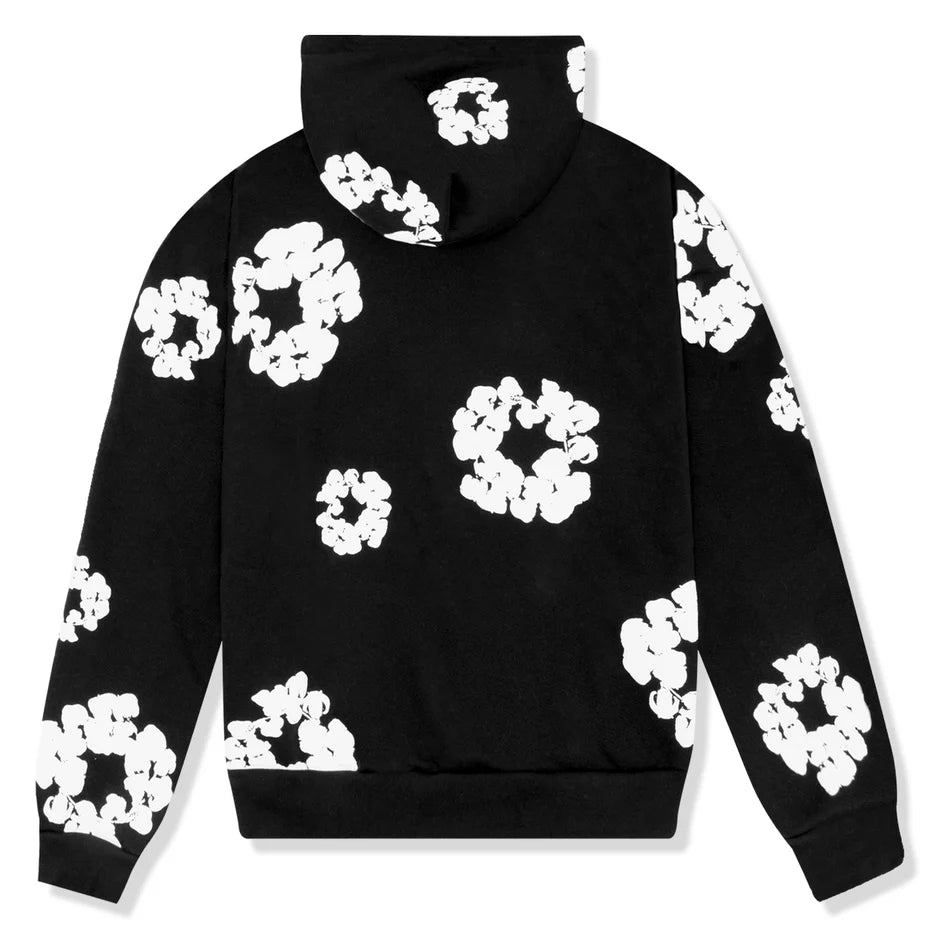 Denim Tears Cotton Wreath Hoodie -  Black