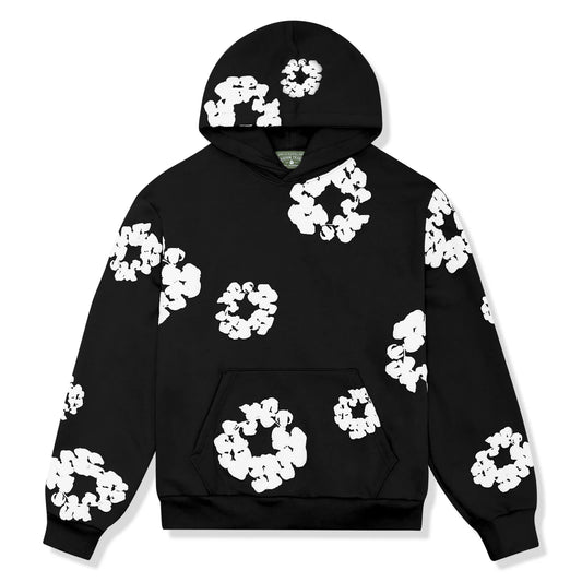 Denim Tears Cotton Wreath Hoodie -  Black