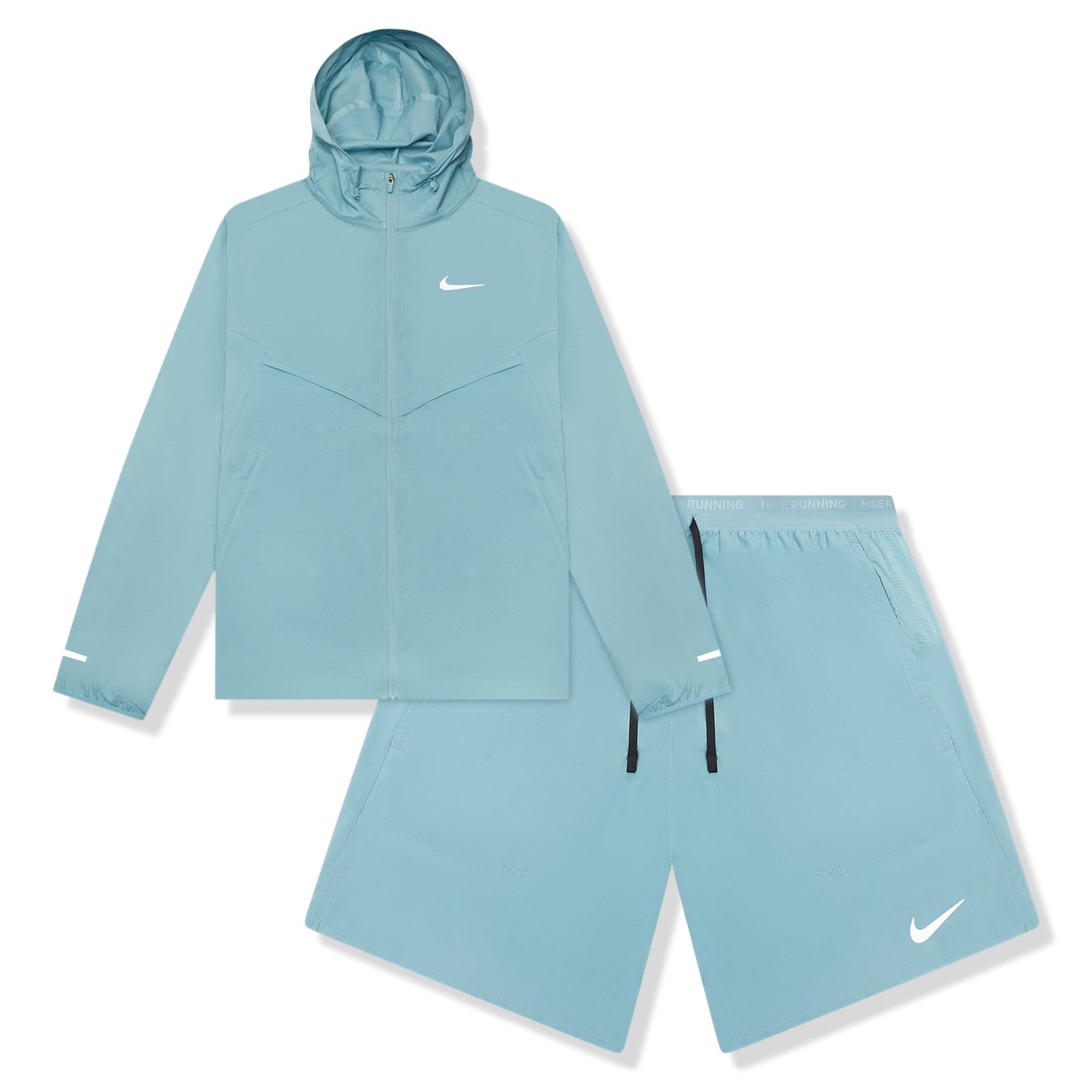 Nike Denim Turquoise Windrunner Jacket & Shorts set